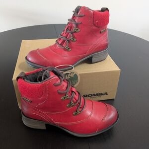 ROMIKA Laney 10 Red Women's Ankle Boots - New In Box